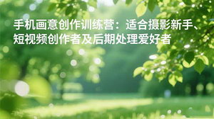 [支持免费下载]手机画意摄影全攻略：从零基础到创作达人，83节实战课程解锁艺术影像新境界