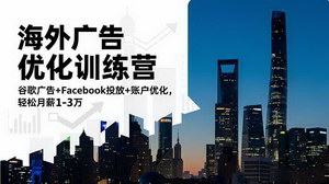 [支持免费下载]零基础到高薪！海外广告优化训练营助你掌握谷歌+Facebook投放，月薪轻松过万