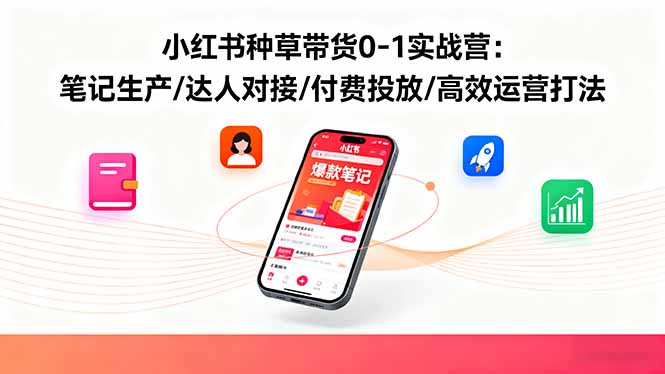 [支持免费下载]小红书种草带货0-1实战营：高效运营打法，实现生意增长突破