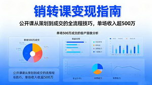 [支持免费下载]销转课变现指南：公开课从策划到成交全流程，单场收入超500万