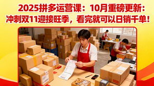 [支持免费下载]2025拼多多运营课10月更新：双11冲刺，助你日销千单