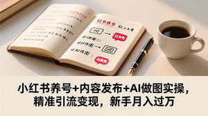 [支持免费下载]小红书养号+内容发布+AI做图全流程实战指南，新手轻松月入过万