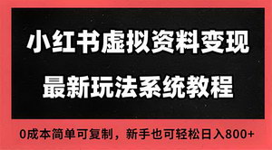 [支持免费下载]2025小红书虚拟资料开店全攻略：搜索流变现玩法解析
