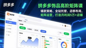 [支持免费下载]双赛道掘金：拼多多饰品高阶矩阵课+AI小红书变现，月利轻松破5万