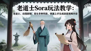 [支持免费下载]探索Sora视频生成模型：多风格创意视频制作教程