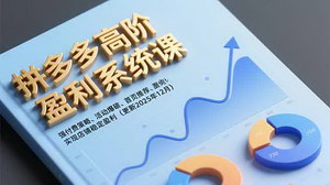 [支持免费下载]拼多多高阶盈利系统课：解锁强付费策略、活动爆破与首页推荐，助您实现店铺稳定盈利
