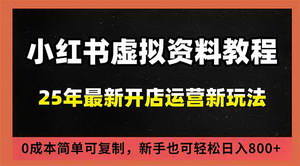 [支持免费下载]小红书虚拟资料项目全解析：搜索流变现新玩法，0成本轻松日入800+