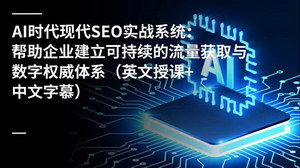 [支持免费下载]AI赋能的现代SEO实战指南：构建企业可持续流量与数字权威体系（英文授课+中文字幕）