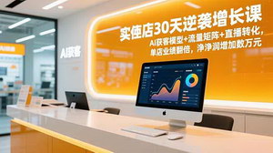 [支持免费下载]实体店30天业绩翻倍秘籍：AI获客+流量矩阵+直播转化全攻略