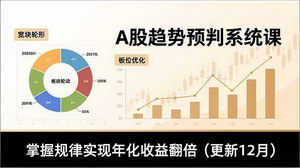 [支持免费下载]A股趋势精准预判实战课：多维解析+板块轮动策略+仓位优化，助你年化收益轻松翻倍（12月更新版）