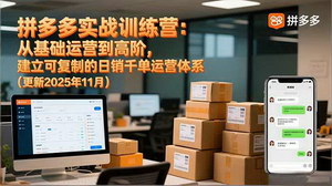 [支持免费下载]拼多多高阶运营实战营：从0到日销千单的可复制体系拆解