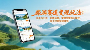 [支持免费下载]旅游赛道变现课：双平台引流+矩阵运营，新手快速盈利指南
