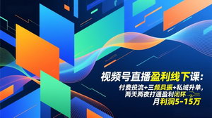 [支持免费下载]《视频号直播盈利线下课：两天两夜，打通盈利闭环，月赚5-15万》