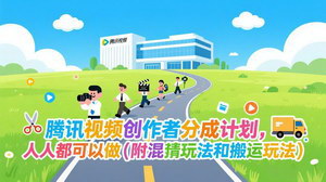 [支持免费下载]腾讯视频创作者分成计划：0成本实操指南，混剪+搬运双玩法解锁收益