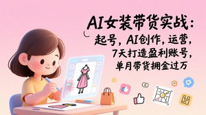 [支持免费下载]《AI女装带货实战：7天打造盈利账号，单月佣金过万秘籍》