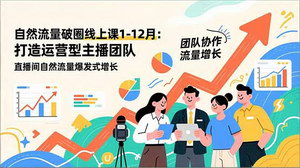 [支持免费下载]自然流量破圈线上课：打造运营型主播团队，解锁直播间爆发式增长