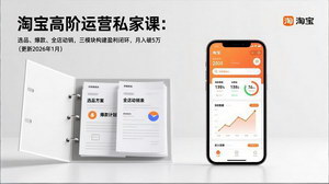 [支持免费下载]2026更新淘宝高阶运营私家课：选品+爆款+全店动销，构建盈利闭环，月入破5万