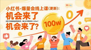 [支持免费下载]2026小红书爆量会线上课（更新版）：0到1打造高收益带货号，解锁年入100W密码