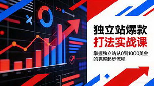 [支持免费下载]独立站爆款打法实战课：掌握从0到1000美金完整起步流程，快速起店盈利
