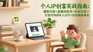 [支持免费下载]个人IP创富实战指南：爆款内容+直播起号+安全引流，轻松打造年入20万+自媒体事业