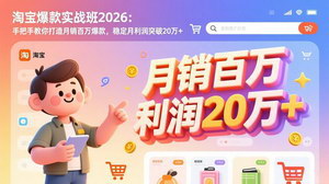 [支持免费下载]2026淘宝爆款实战班：手把手打造月销百万爆款，稳定月利20万+全攻略