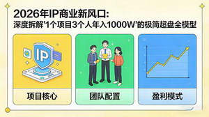 [支持免费下载]2026年IP商业新风口：拆解“1个项目3个人年入1000W”极简操盘全模型