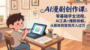 [支持免费下载]AI漫剧创作课：零基础全流程实操，爆款拆解+多元变现，月入过万不是梦