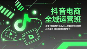 [支持免费下载]抖音电商全域运营班：直播×短视频×商品卡协同，实现流量确定性增长
