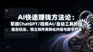 [支持免费下载]AI快速赚钱方法论：ChatGPT+视频AI+自动化工具，轻松创作高转化内容与数字产品