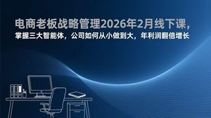 [支持免费下载]2026年2月杭州电商老板战略管理线下课：掌握三大智能体，公司从小做大，年利润翻倍