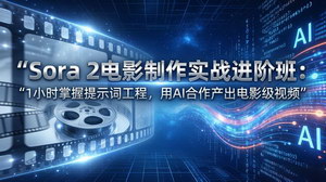 [支持免费下载]Sora2电影制作实战进阶班：1小时掌握提示词工程，AI合作产出电影级视频