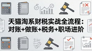 [支持免费下载]天猫淘系财税实战全流程：对账+做账+税务+职场进阶，手把手吃透平台财税核心