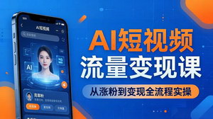 [支持免费下载]AI短视频流量变现课一部手机玩转数字人克隆+爆款制作涨粉变现全流程实操