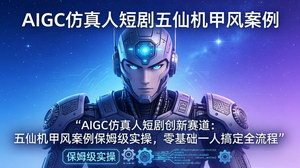 [支持免费下载]AIGC仿真人短剧创新赛道五仙机甲风案例实操零基础一人搞定全流程