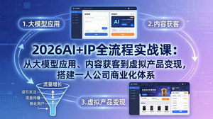 [支持免费下载]2026AI+IP全流程实战课大模型应用+内容获客+虚拟产品变现搭建一人公司商业化体系