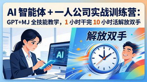 [支持免费下载]AI智能体+一人公司实战训练营GPT+MJ全技能解锁，一人顶一团队高效变现