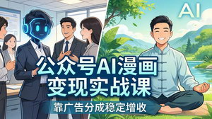 [支持免费下载]公众号AI漫画变现实战课多赛道+智能体发文靠广告分成稳定增收