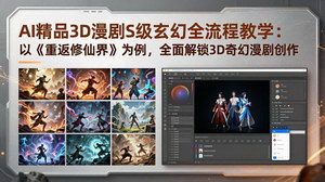 [支持免费下载]AI精品3D漫剧S级玄幻全流程教学以《重返修仙界》为例解锁3D奇幻漫剧创作