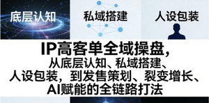 [支持免费下载]IP高客单全域操盘课：全链路打法+AI赋能，解锁IP变现新高度