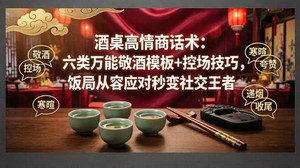 [支持免费下载]酒桌高情商敬酒话术大全 万能模板+控场技巧轻松拿捏饭局社交