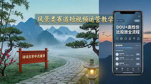 [支持免费下载]中式美学风景短视频运营教程 零基础从养号定位到DOU+投放变现
