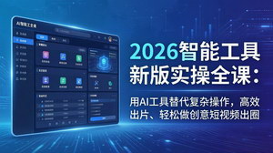 [支持免费下载]2026智能工具新版实操全课AI替代复杂操作高效出片创意短视频轻松出圈