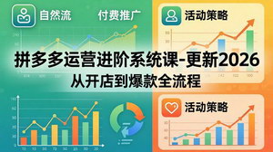 [支持免费下载]2026拼多多运营进阶系统课 开店起店自然流付费推广活动爆款全流程教程
