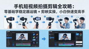 [支持免费下载]手机短视频拍摄剪辑全攻略零基础学稳定器运镜+剪映实操小白快速变高手