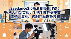 [支持免费下载]Seedance2.0高清视频创作教程 零基础精通四类爆款视频制作技巧