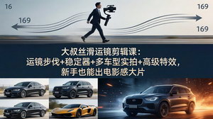 [支持免费下载]大叔丝滑运镜剪辑课运镜步伐+稳定器+多车型实拍+高级特效新手也能出电影感大片